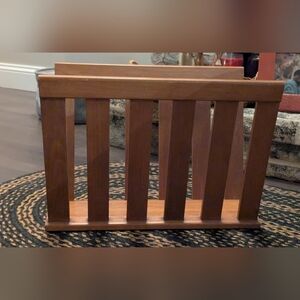 Vintage Solid Wood Magazine Holder